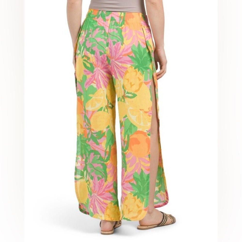 C&C California Vibrant Floral Wide-Leg Swim Coverup Pants